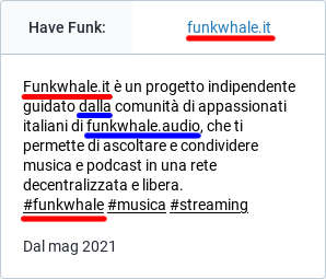 Misleading wordings by FunkwhaleIt and use of Funkwhale identity.